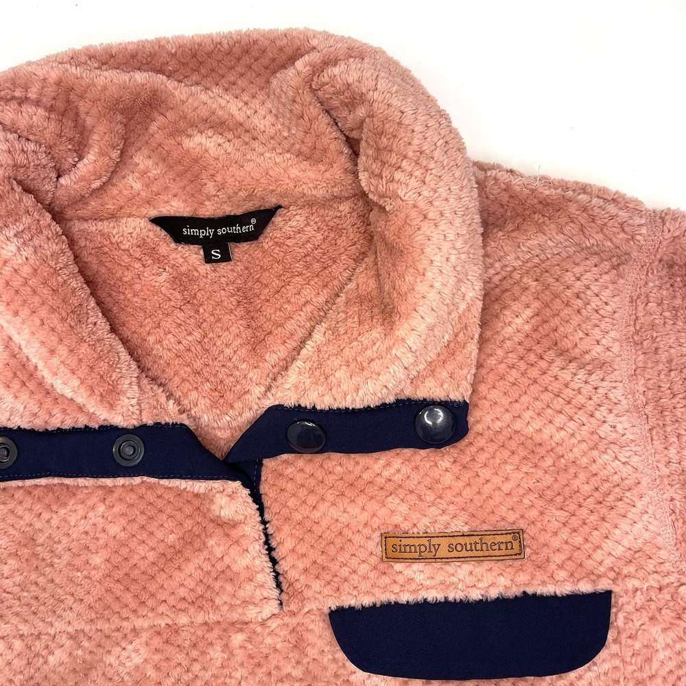 Simply Southern Women's Fleece Pullover Dusty Rose Pink Small - Picture 3 of 7